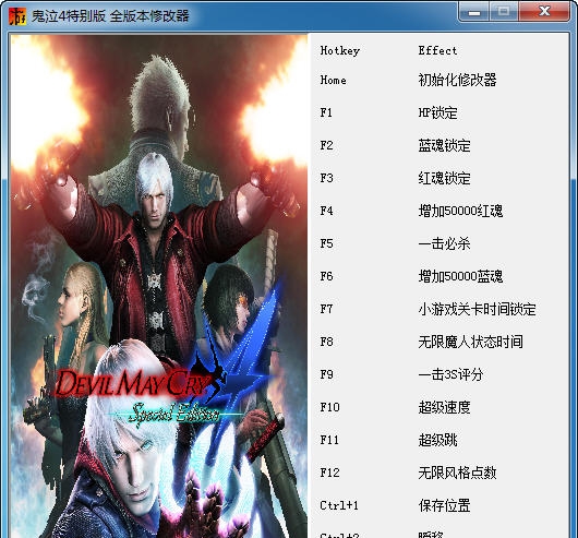 鬼泣4特别版十五项修改器 v3.6