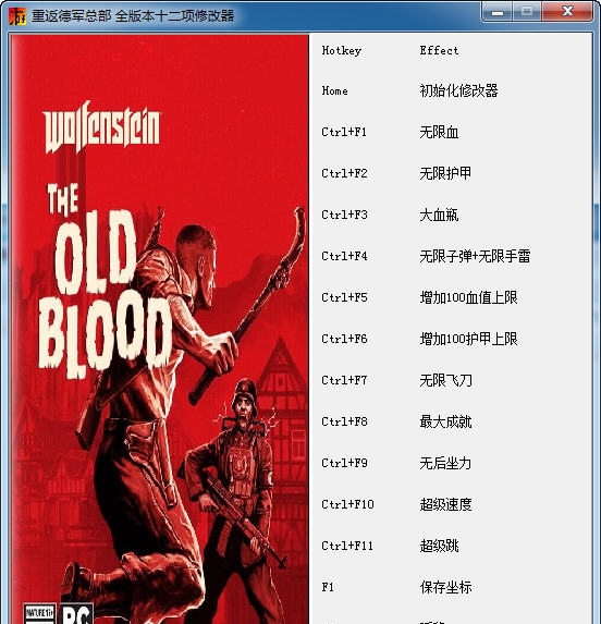 德军总部旧血脉十二项修改器 閸忋劎澧梫1.3
