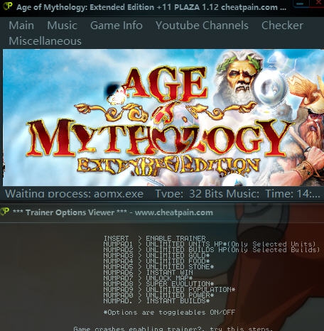 神话时代十一项修改器 v1.7