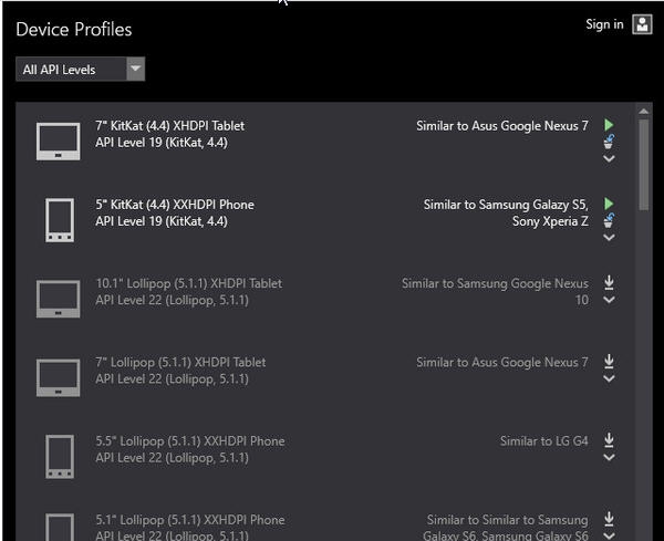 Visual Studio Emulator for Android v1.0.10