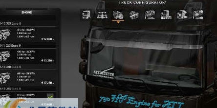 欧洲卡车模拟2全卡车750hp引擎mod v2.6