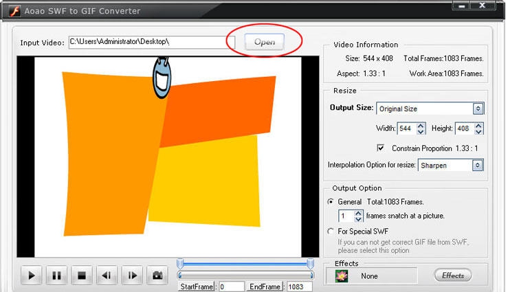 SWF to GIF Converter v3.7