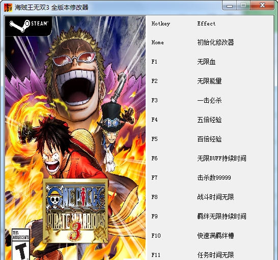 海贼王无双3十二项修改器 v3.6