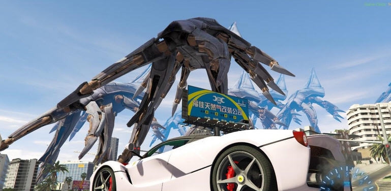 GTA5外星战舰入侵洛圣都MOD v2.7