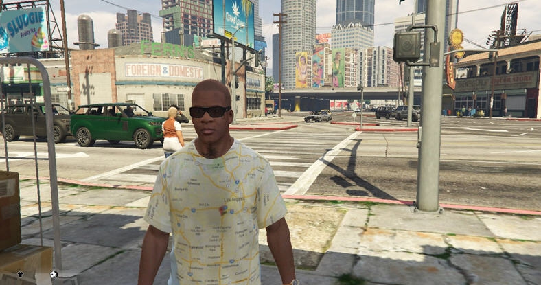 GTA5富兰克林洛杉矶地图T恤MOD v2.6