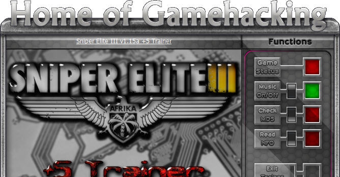 狙击精英3五项修改器 v3.5