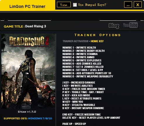 丧尸围城3二十六项修改器 v3.5