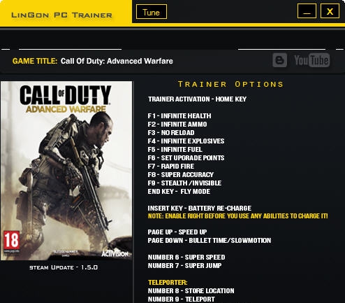 使命召唤11十六项修改器 v3.5