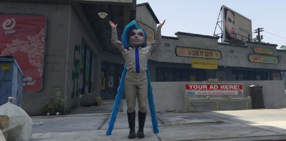 GTA5英雄联盟金克斯MOD v3.5