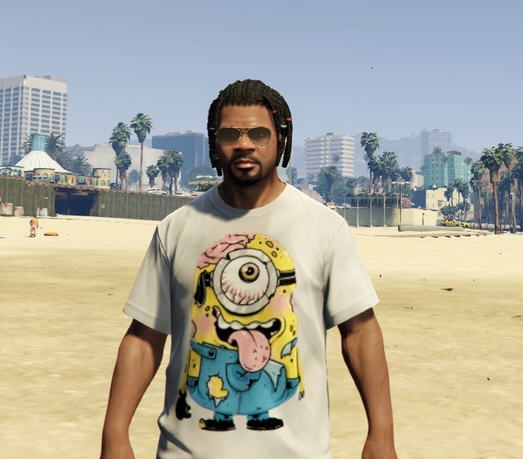 GTA5僵尸版小黄人图案T恤MOD v2.4