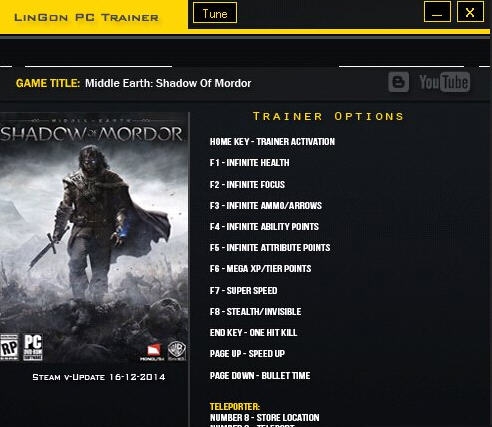 中土世界暗影魔多十四项修改器 v3.6