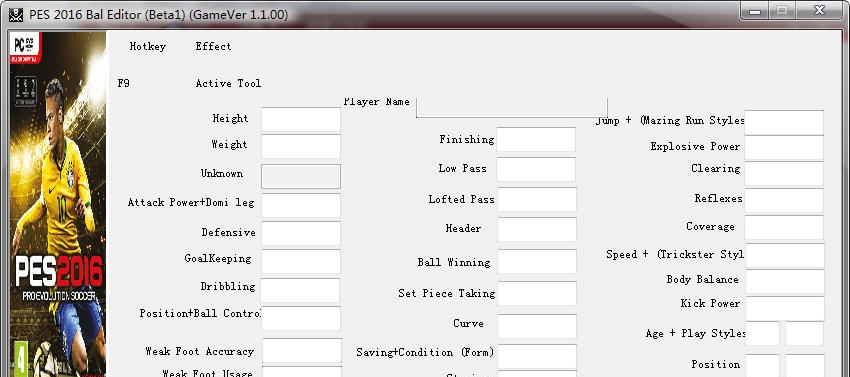 实况足球2016大师联赛金钱属性修改器 v3.4