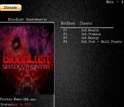 杀戮欲吸血鬼影子猎手四项修改器 v3.5