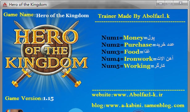 王国英雄五项修改器 v3.4