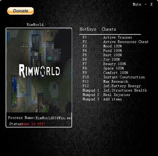 环世界a13十三项修改器 v0.13.1139