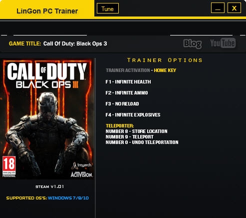 使命召唤12黑色行动3六项修改器 v3.6
