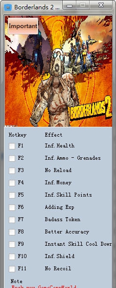无主之地2十二项修改器 v3.8