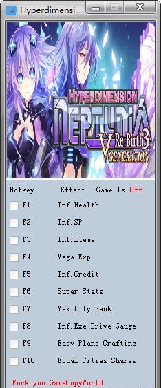 超次元游戏海王星3十项修改器 v3.7