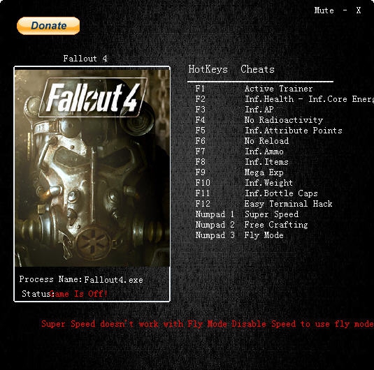 辐射4十五项修改器 v3.6