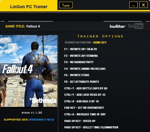 辐射4十七项修改器 閸忋劎澧梫1.5