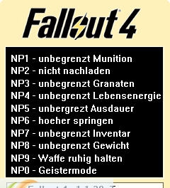 辐射4十项修改器 v3.5