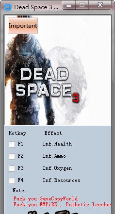 死亡空间3四项修改器 v3.6