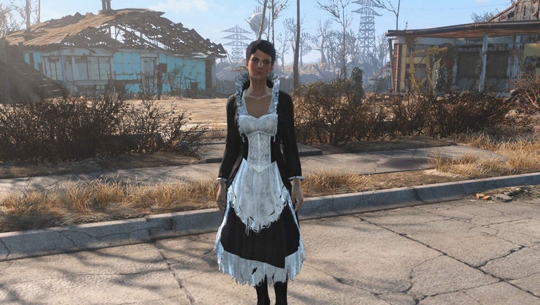 辐射4羽毛洋装替换为女仆装MOD v2.6