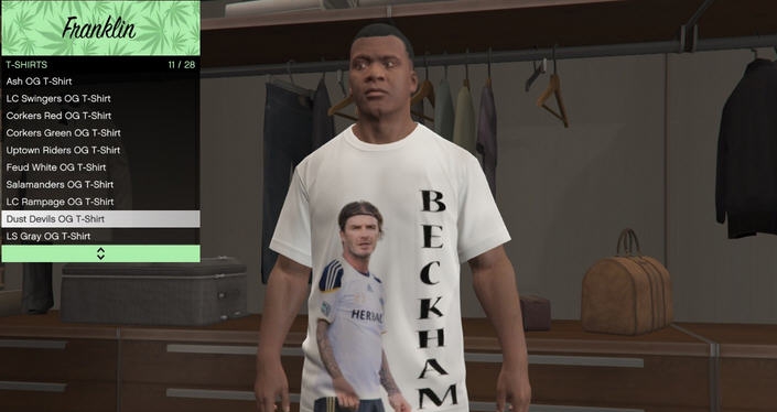 GTA5贝克汉姆人物图案T恤MOD v2.7