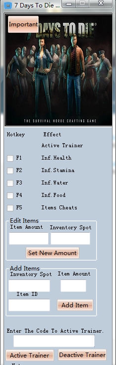 七日杀六项修改器 v3.5