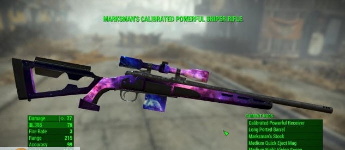 辐射4狙击步枪紫色贴图MOD v2.8