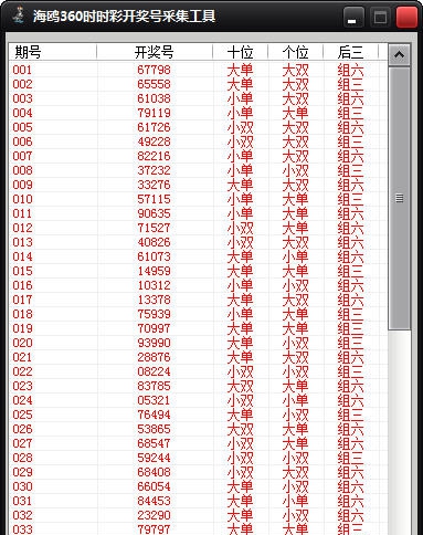 海鸥360时时彩开奖号采集工具 v1.7