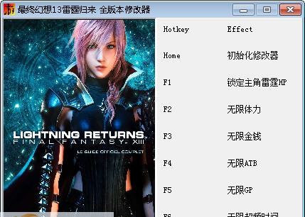 最终幻想13雷霆归来六项修改器 v3.4