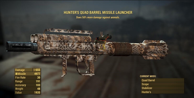 辐射4蟒蛇迷彩纹理火箭发射器MOD v2.5