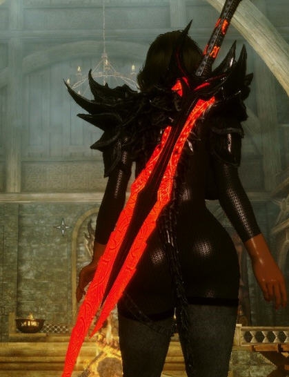 上古卷轴5天际发光魔族金纹剑MOD v2.4