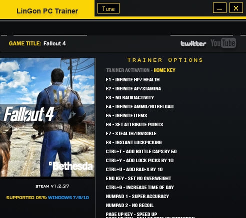 辐射4二十一项修改器 v2.4