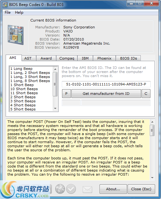 BIOS Beep Codes v0.8.0.808