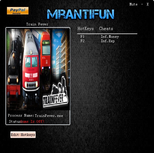 狂热火车两项修改器 v3.4