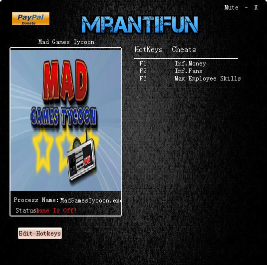 疯狂游戏大亨三项修改器 最新v1.3