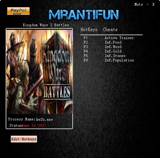 王国战争2五项修改器 v3.6