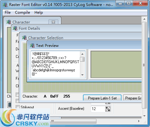 Raster Font Editor v0.19