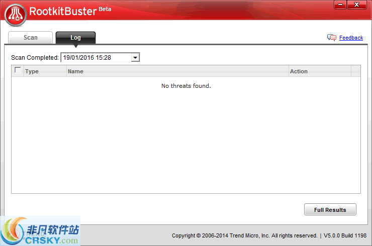 Trend Micro RootkitBuster v5.0.0.1201