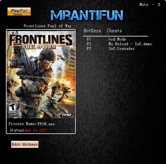 前线战火之源四项修改器 閸忋劎澧梫1.4