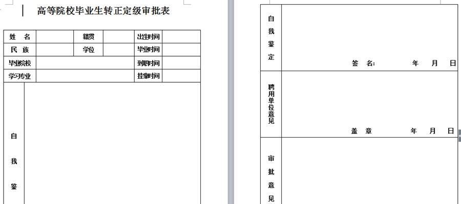大学生转正定级表 v1.90