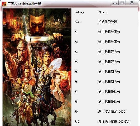三国志13十一项修改器 v3.3