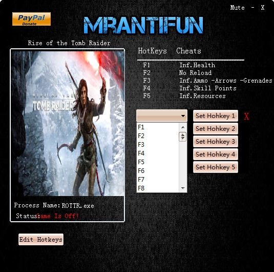 古墓丽影崛起七项修改器 v1.0 Build237.11