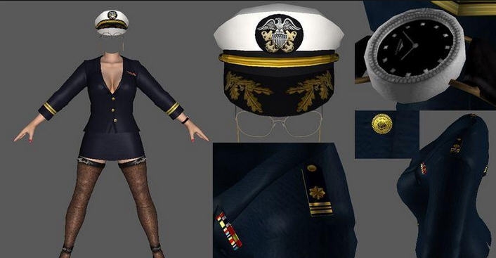 死或生5最后一战Helena长袖海军少校制服MOD v2.6