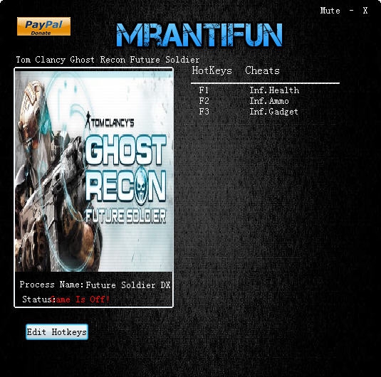 幽灵行动4未来战士三项修改器 v3.5