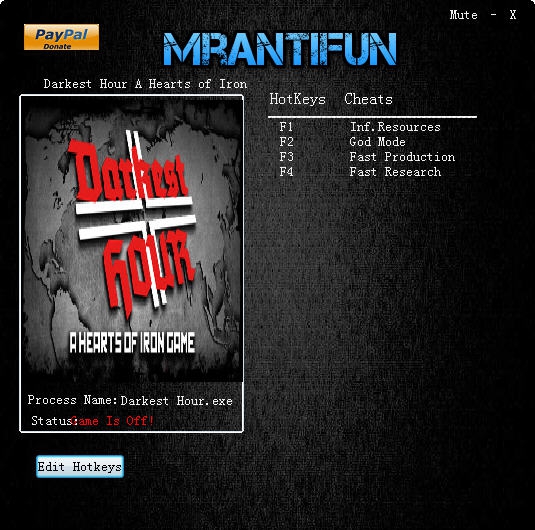 钢铁雄心黑暗时刻四项修改器 v3.5