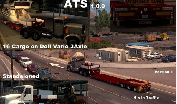 美国卡车模拟三轴拖车MOD v2.6