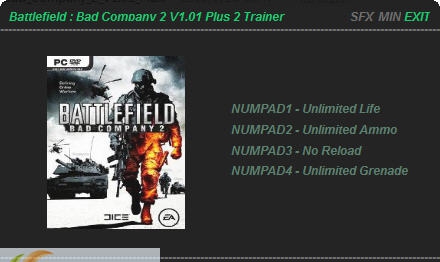 战地叛逆连队2四项修改器 v2.6